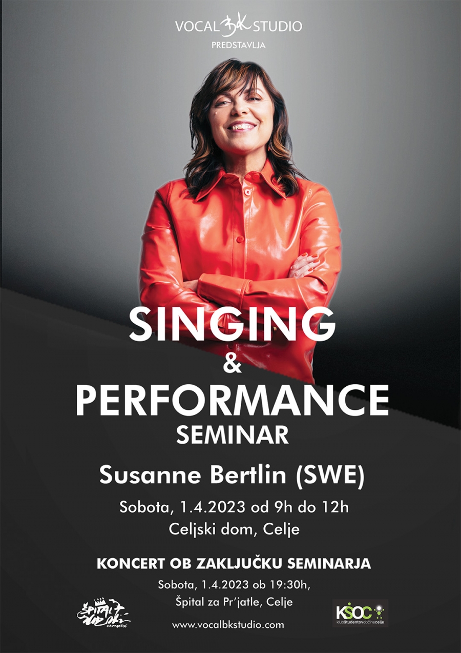 SINGING &amp; PERFORMANCE SEMINAR,  Susanne Bertlin (SWE)